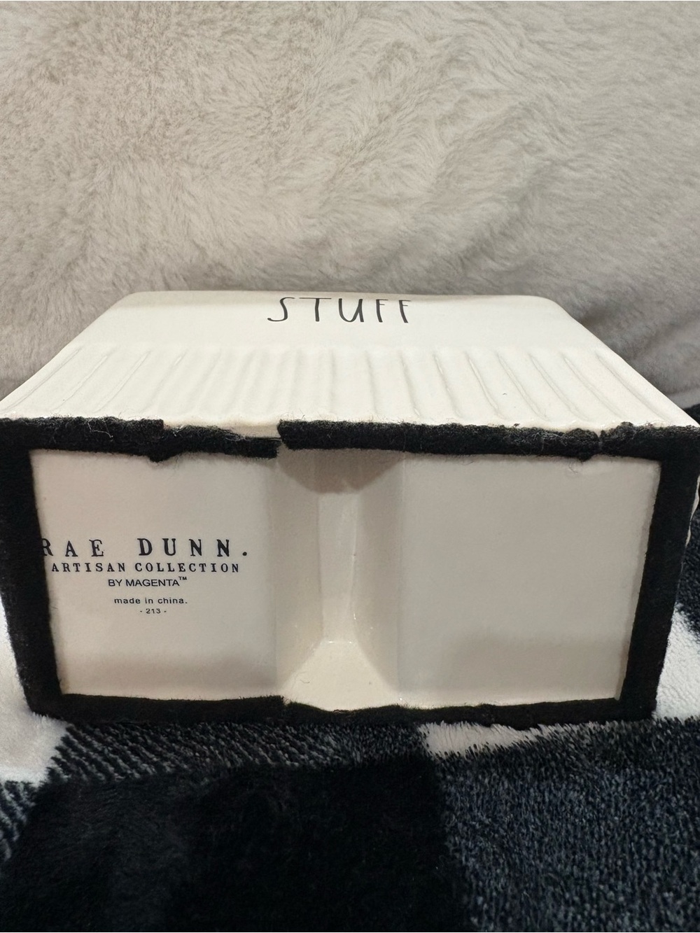 RAE DUNN “STUFF" Organizer in Cream - Picture 3 of 3